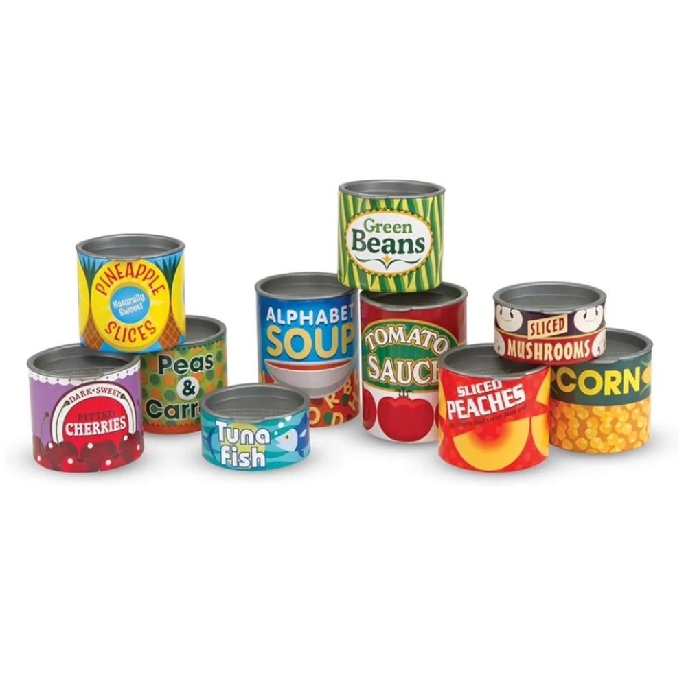 Melissa & Doug Let's Play House! Grocery Cans Play Food Kitchen Accessory